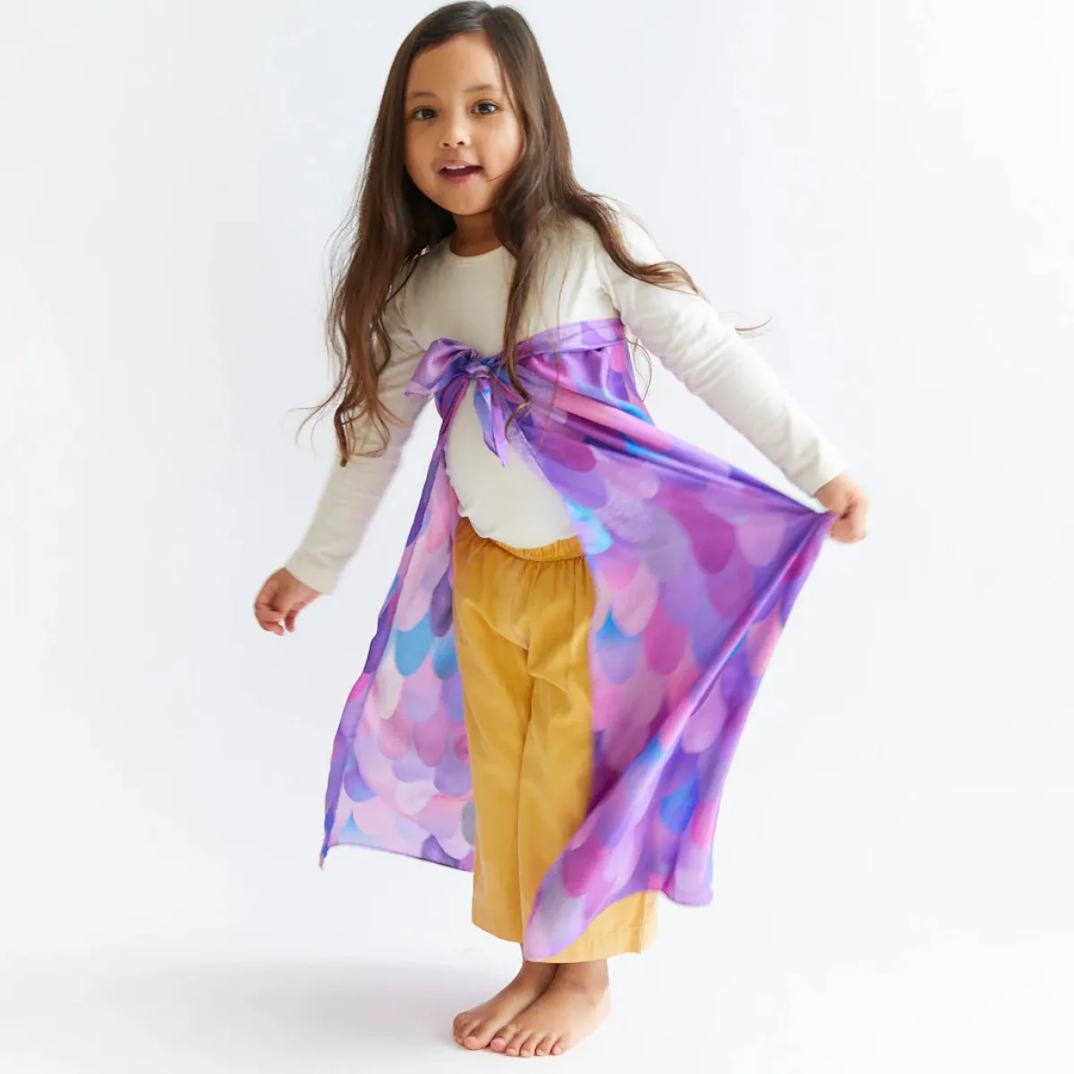 dinosauraus_oren_hoofdban_4.webp Sarah's Silks Creativiteit & Fantasie | 3 Tot 4 Jaar*Dinosauraus oren hoofdband - paars
