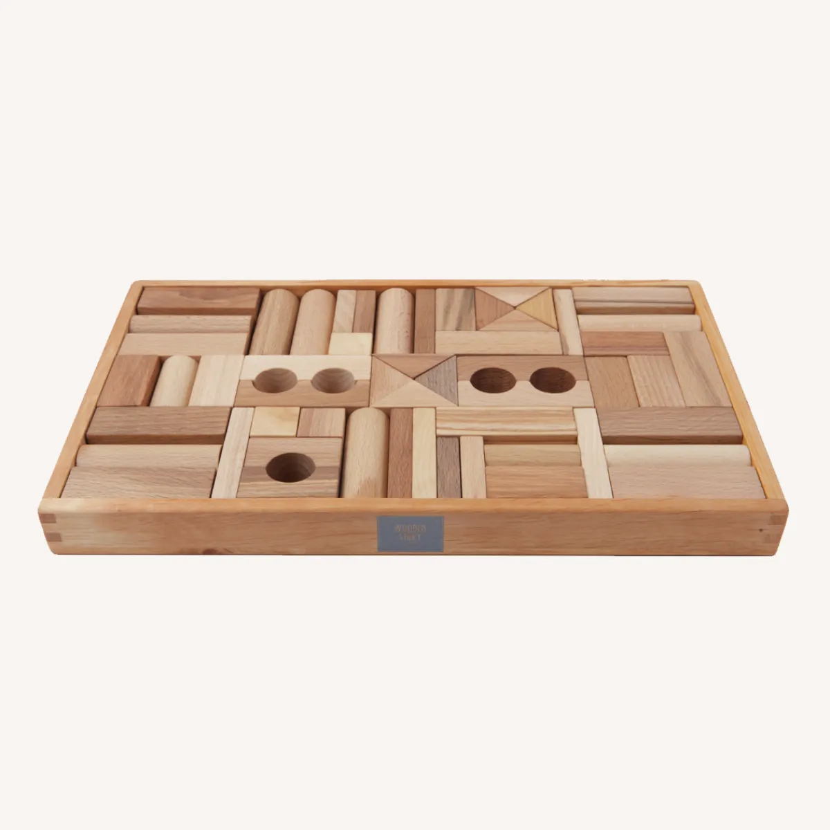 Wooden Story Ruimtelijk Inzicht | Motoriek*Houten Blokken - naturel 54 st