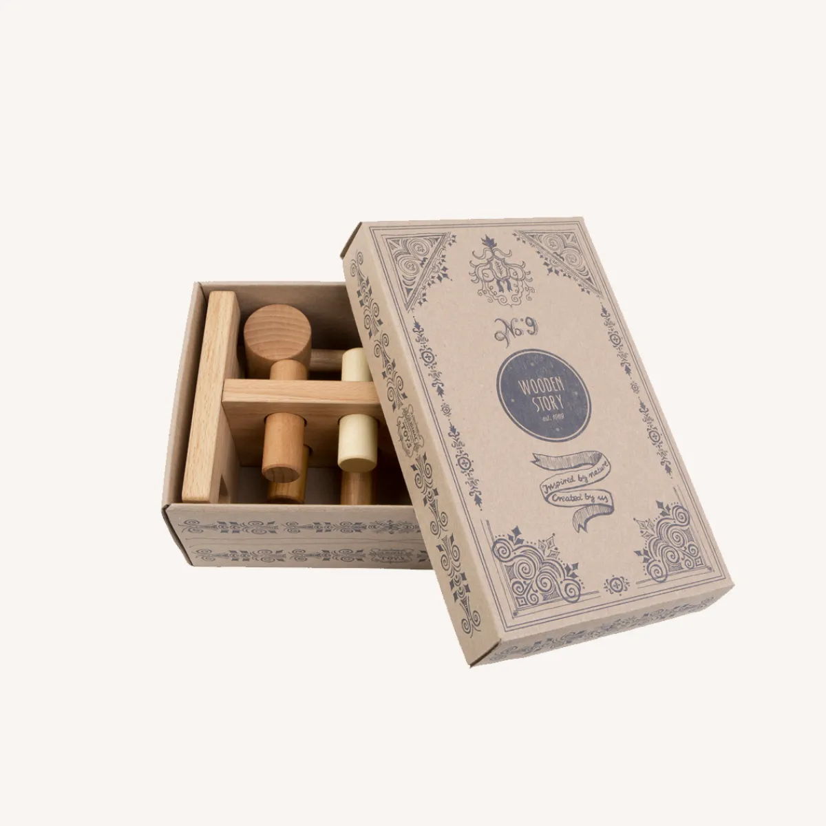 Wooden Story Motoriek | 5 Jaar*Houten hamerbank - naturel
