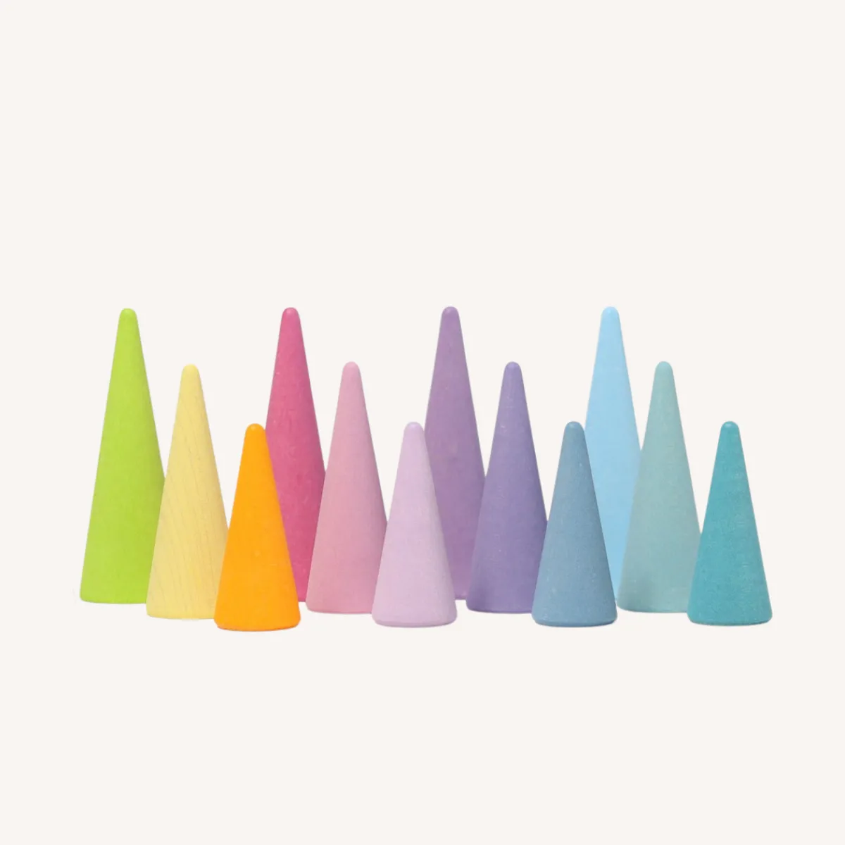 Grimm's Motoriek | Creativiteit & Fantasie*Houten kegels - pastel