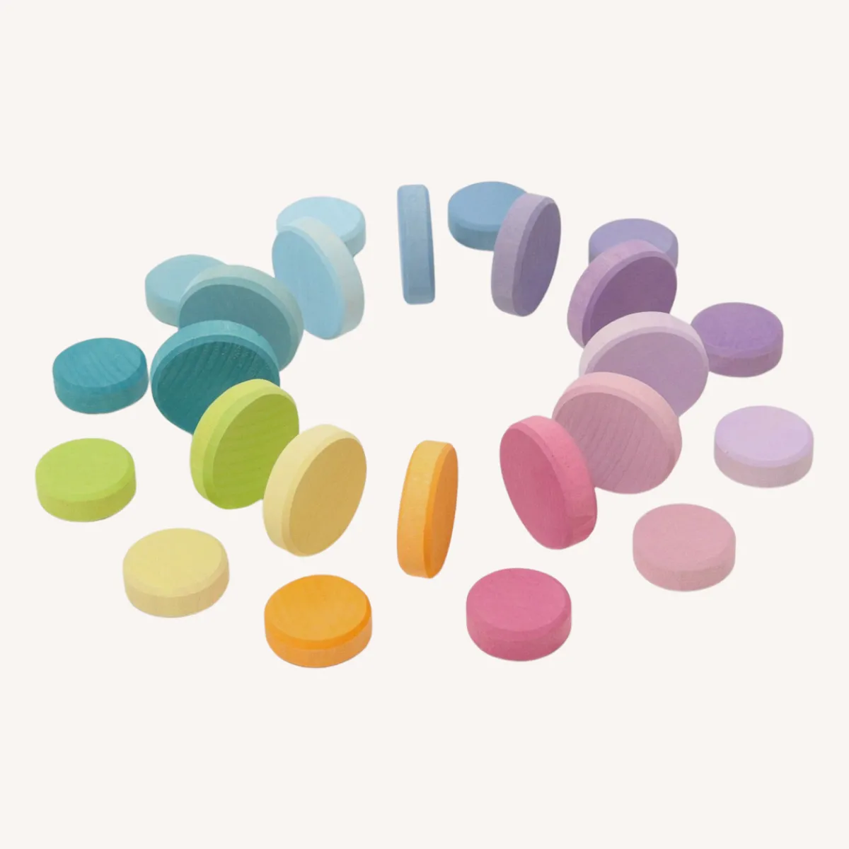 Grimm's Motoriek | Creativiteit & Fantasie*Houten munten - pastel