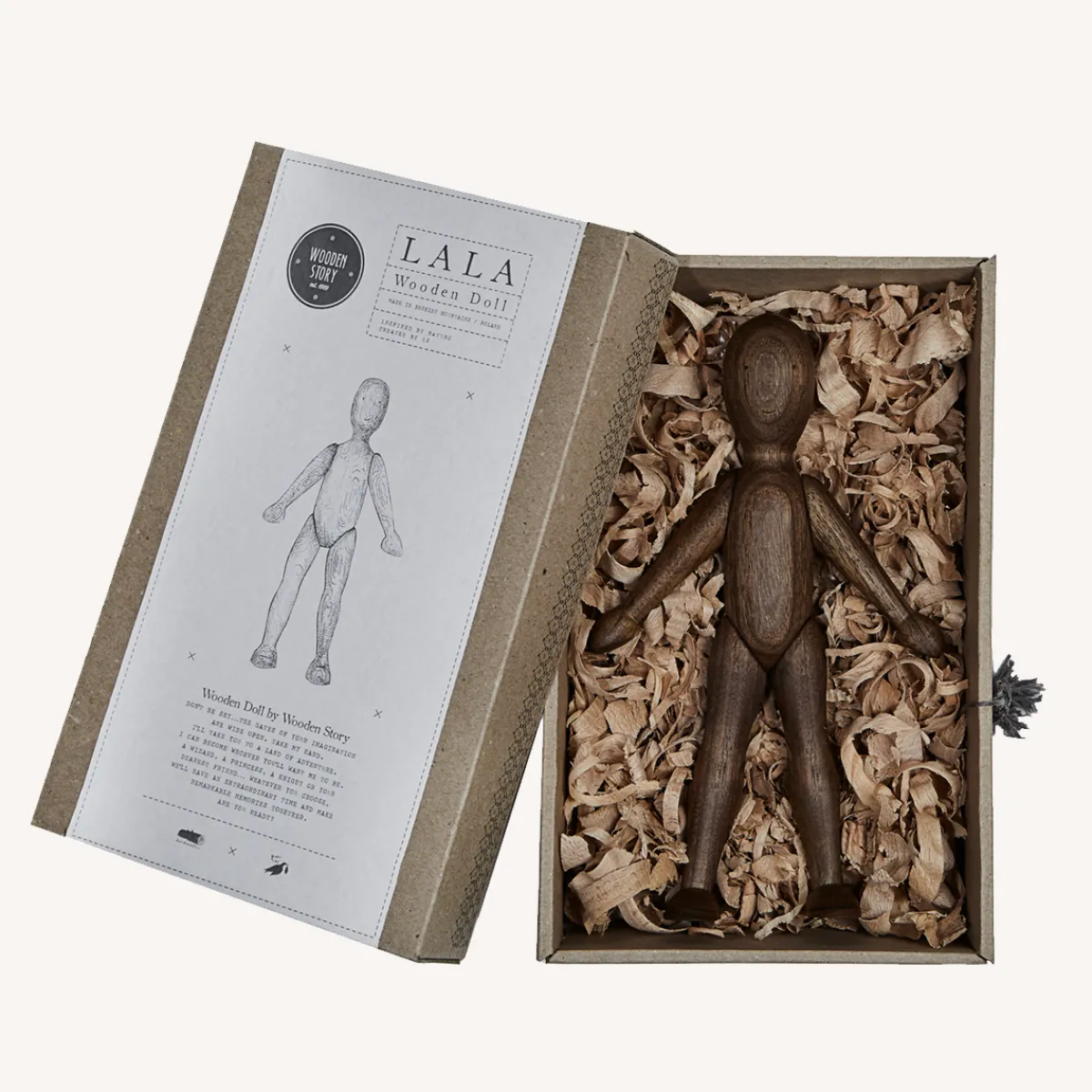 Wooden Story Motoriek | Emoties & Sociaal Gedrag*Houten pop - walnoot