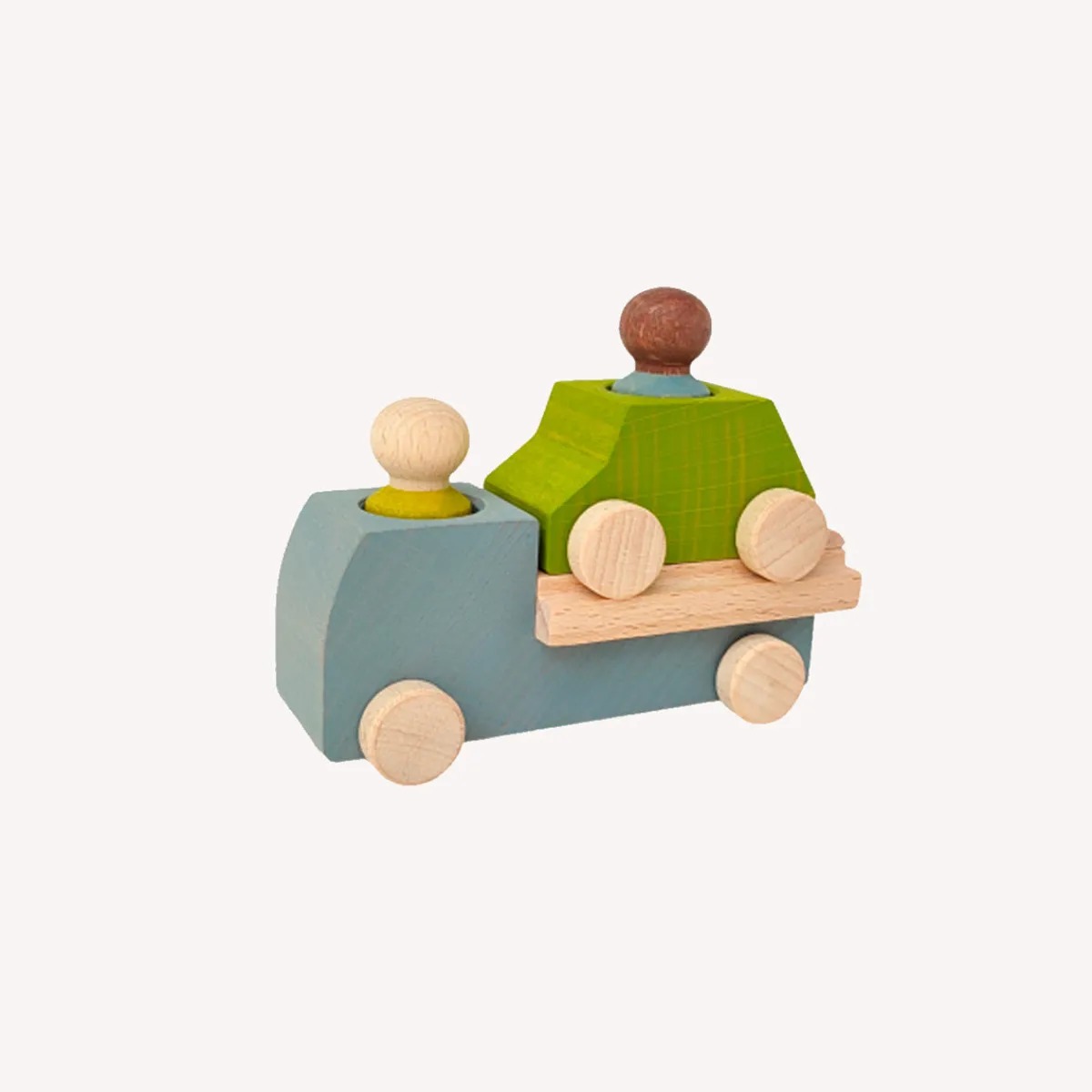 Lubulona Ruimtelijk Inzicht | Motoriek*Houten takelwagen - grijs