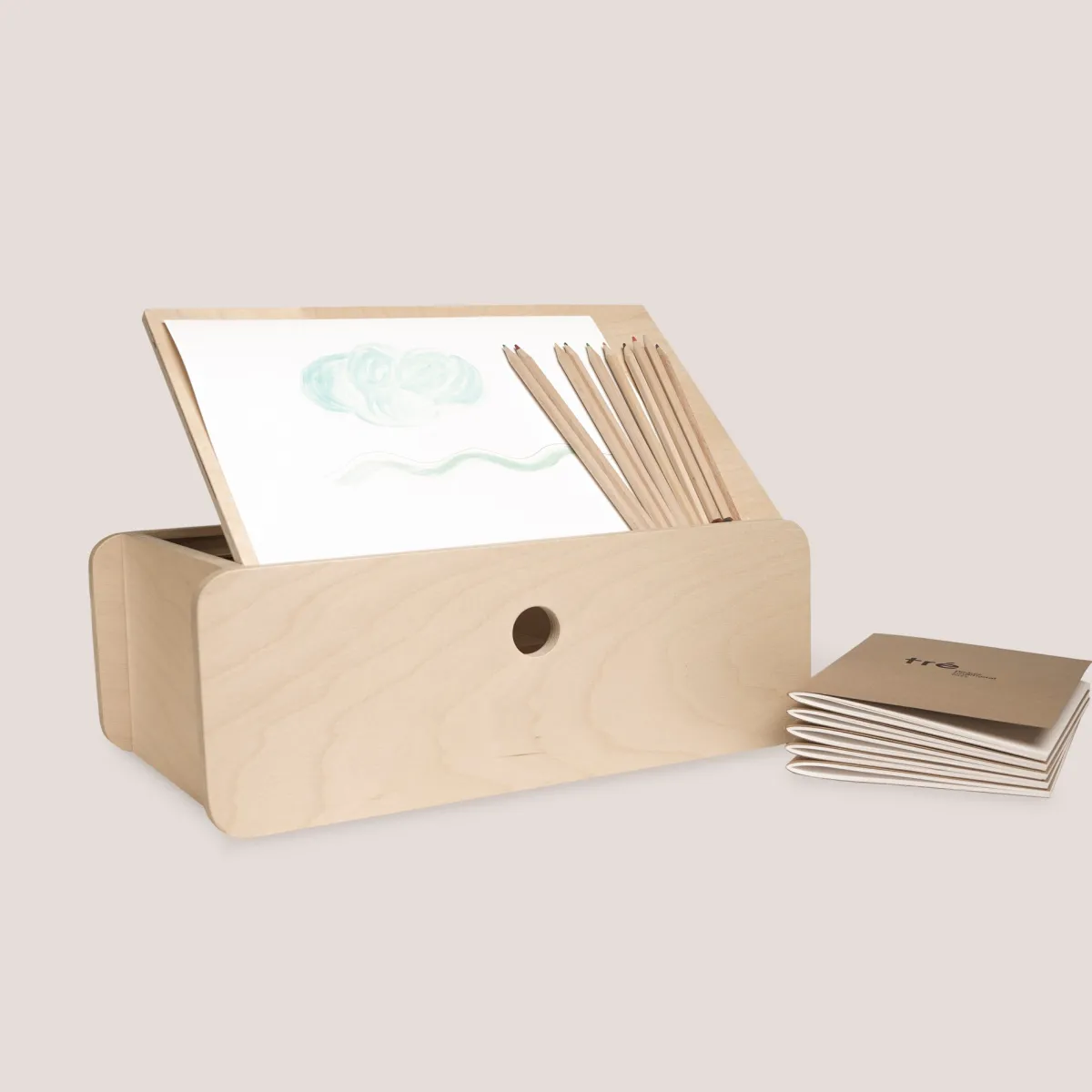 Tré Timber Toys Creativiteit & Fantasie | 5 Jaar*Houten tekenbox