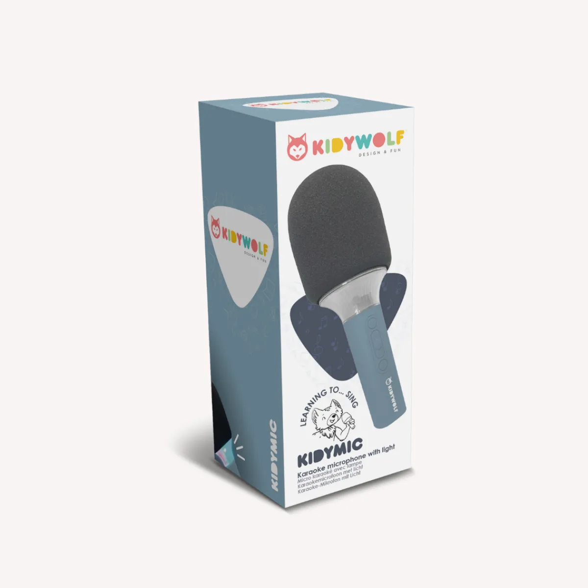 kidymic_bluetooth_led_mic_7-1.webp Kidywolf Zintuigen | Taal & Communicatie*Kidymic bluetooth LED microfoon - blauw