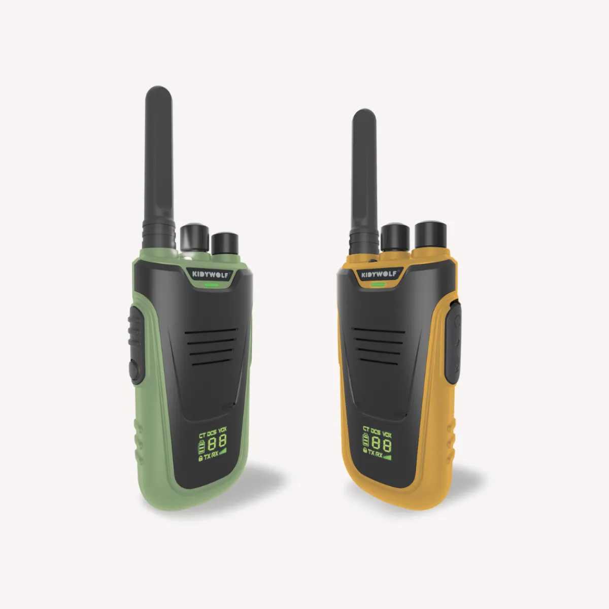 Kidywolf Taal & Communicatie | Creativiteit & Fantasie*Kidytalk Walkie talkies - Groen Mosterd