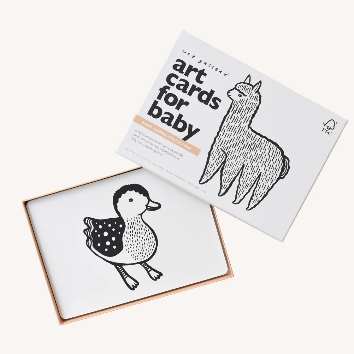 Wee Gallery Zintuigen | Concentratie & Geheugen*Kijkkaarten Art Cards Baby dieren