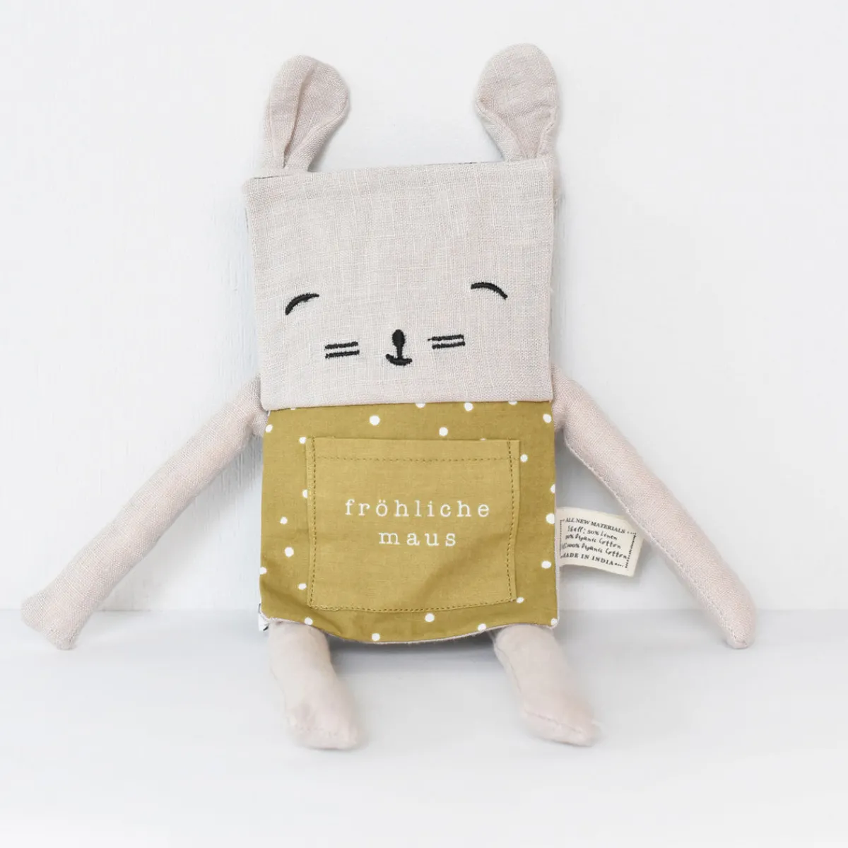 knuffel_muis__flippy_frie_3.webp Wee Gallery Zintuigen | Emoties & Sociaal Gedrag*Knuffel Muis - Flippy Friend