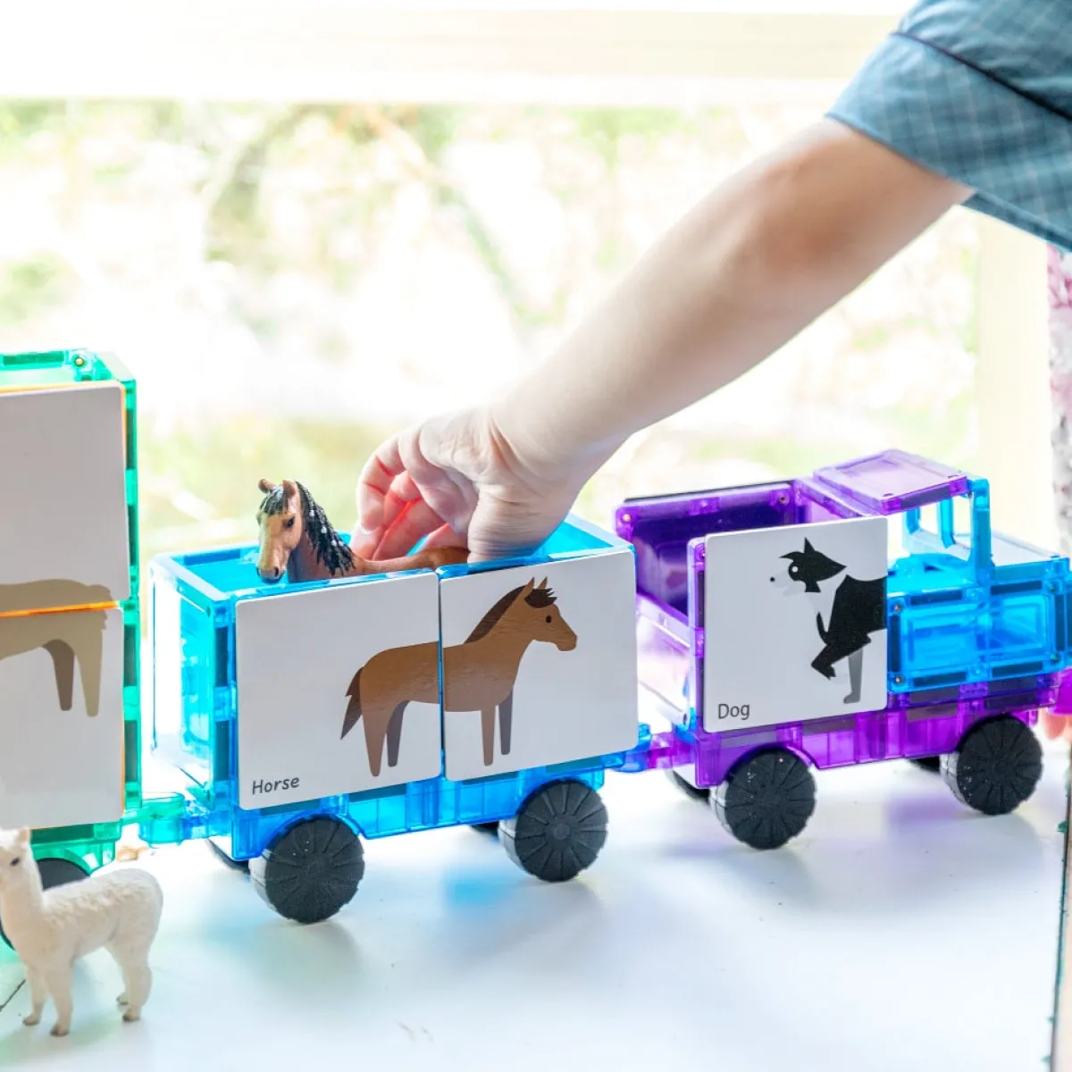 magnetische_tegel_toppers_3-1.webp Learn and grow toys Ruimtelijk Inzicht | Motoriek*Magnetische tegel toppers - dieren duo puzzel
