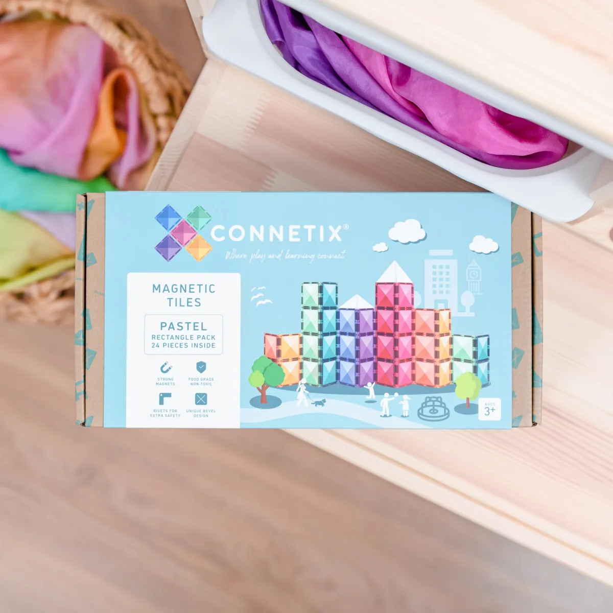 pastel_rectangle_pack_del_5.webp Connetix Ruimtelijk Inzicht | Motoriek*Pastel Rectangle Pack 24-delig