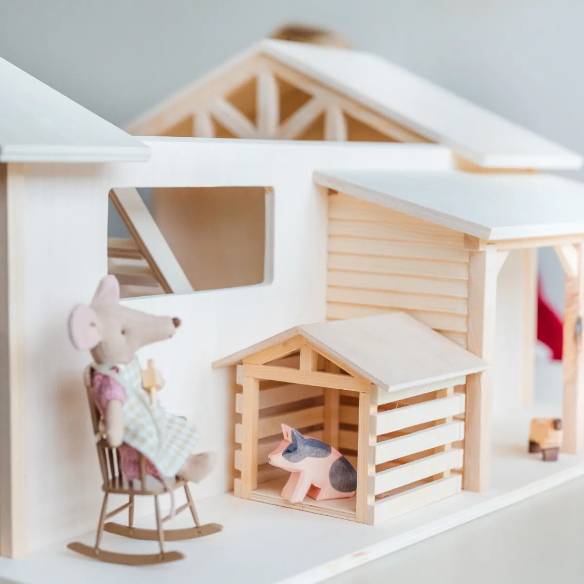 Het houten huis Emoties & Sociaal Gedrag | Creativiteit & Fantasie*Poppenhuis - meubel - dierenhok