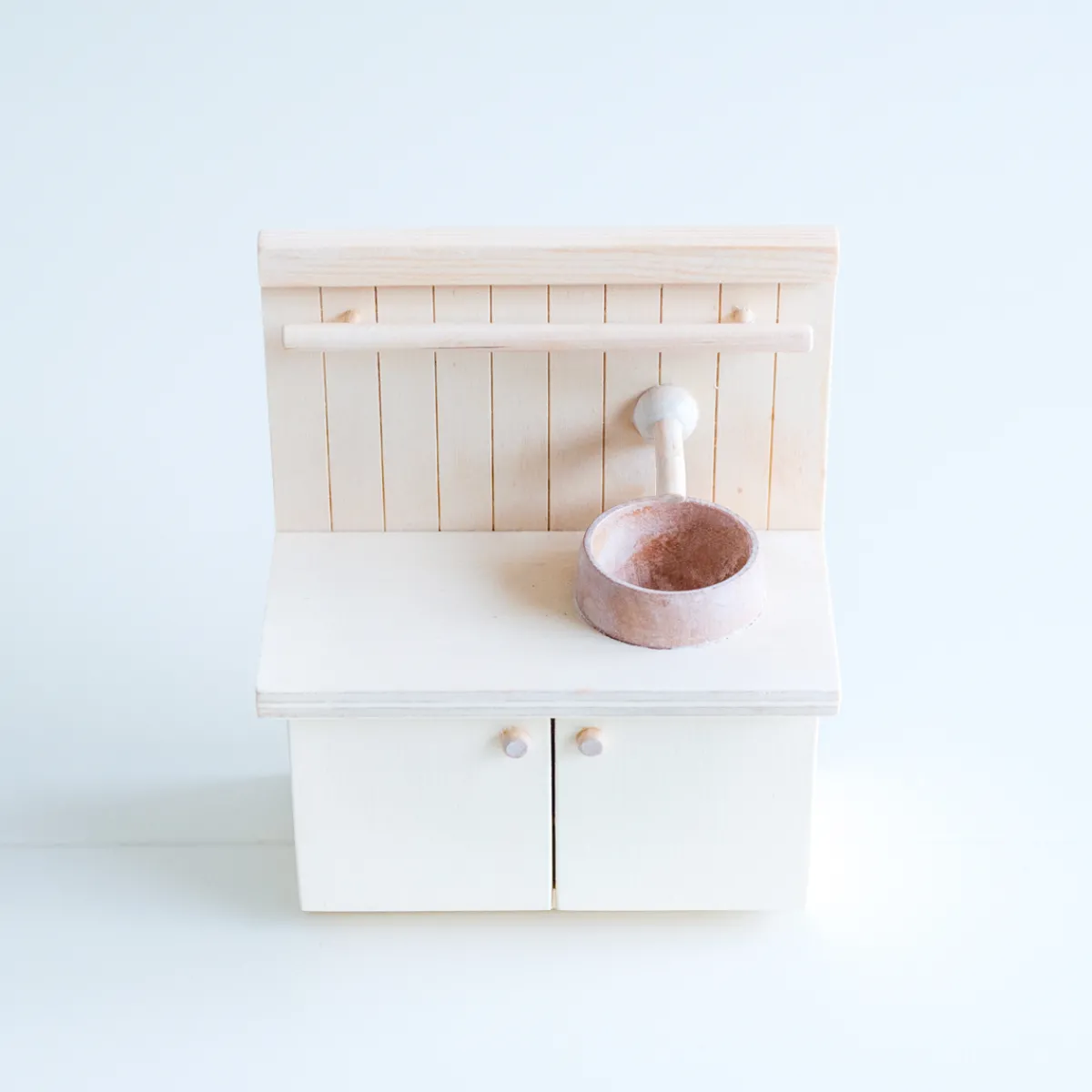 Het houten huis Emoties & Sociaal Gedrag | Creativiteit & Fantasie*Poppenhuis - meubel - keuken klein met kom