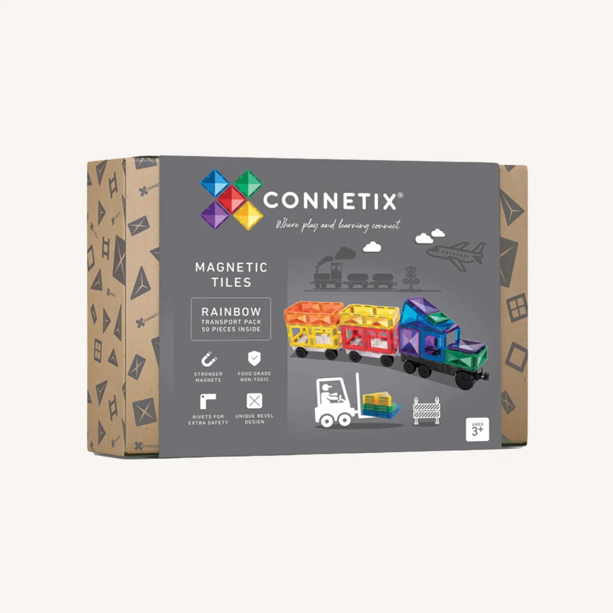 Connetix Ruimtelijk Inzicht | Motoriek*Rainbow Transport Pack 50-delig