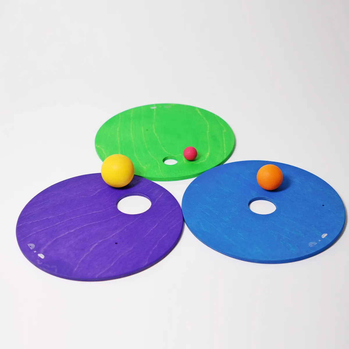 Grimm's x Stapelstein Ruimtelijk Inzicht | Motoriek*Rolling Discs Cool Rainbow