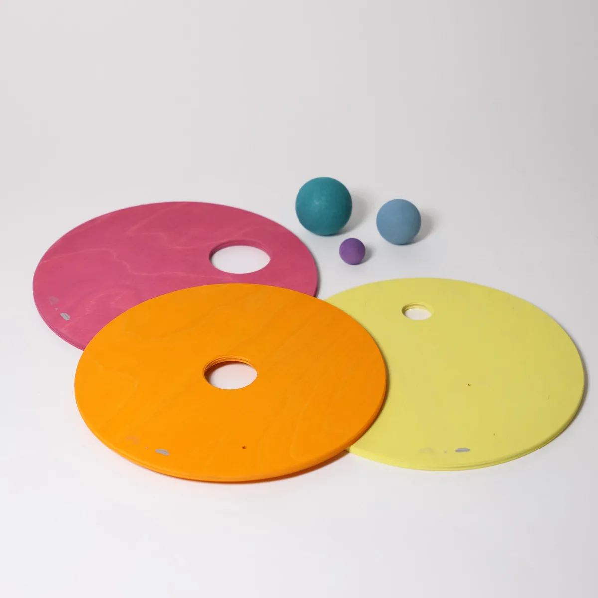 rolling_discs_warm_pastel_2.webp Grimm's x Stapelstein Ruimtelijk Inzicht | Motoriek*Rolling Discs Warm Pastel