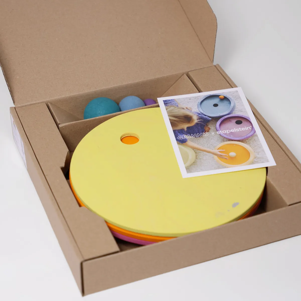 rolling_discs_warm_pastel_4.webp Grimm's x Stapelstein Ruimtelijk Inzicht | Motoriek*Rolling Discs Warm Pastel
