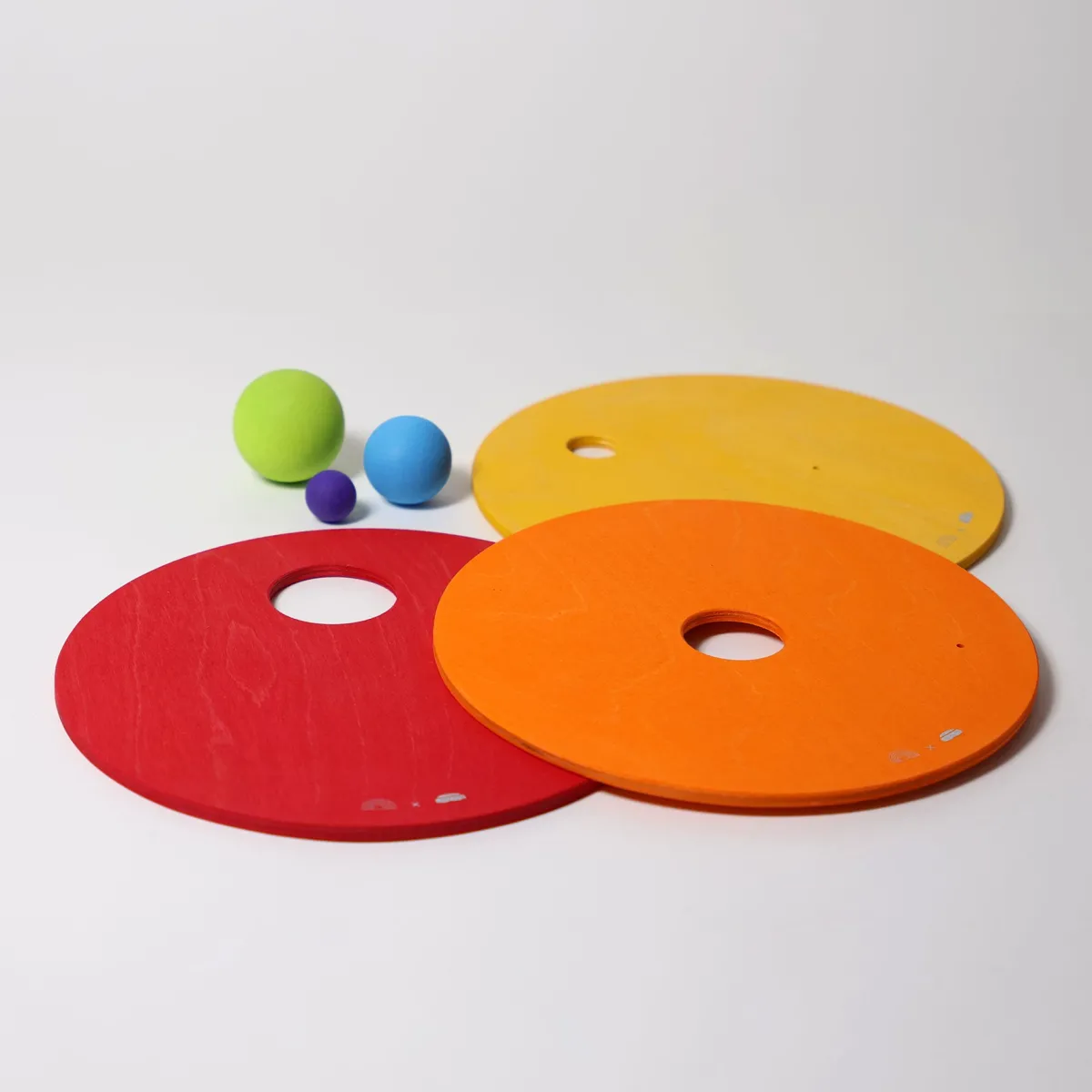 rolling_discs_warm_rainbo_2.webp Grimm's x Stapelstein Ruimtelijk Inzicht | Motoriek*Rolling Discs Warm Rainbow