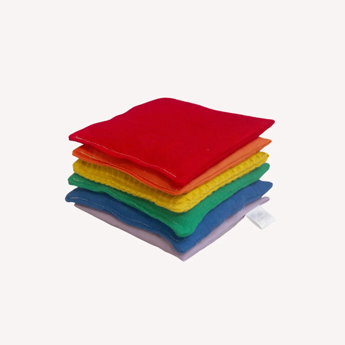 Little Botanic Label Zintuigen | Motoriek*Sensorische pittenzakjes - regenboog