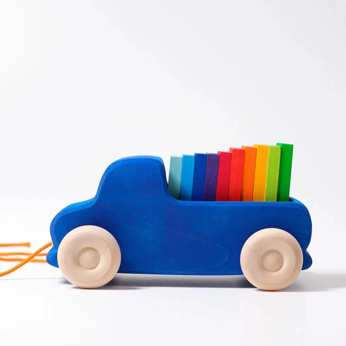 Grimm's Motoriek | Creativiteit & Fantasie*Trekvrachtwagen met regenboog plankjes
