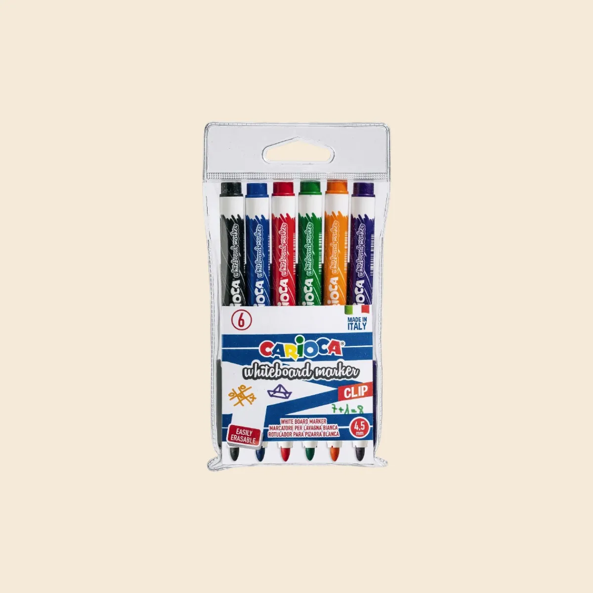 Carioca Motoriek | Creativiteit & Fantasie*Whiteboard stiften - assorti - 6 stks - dik