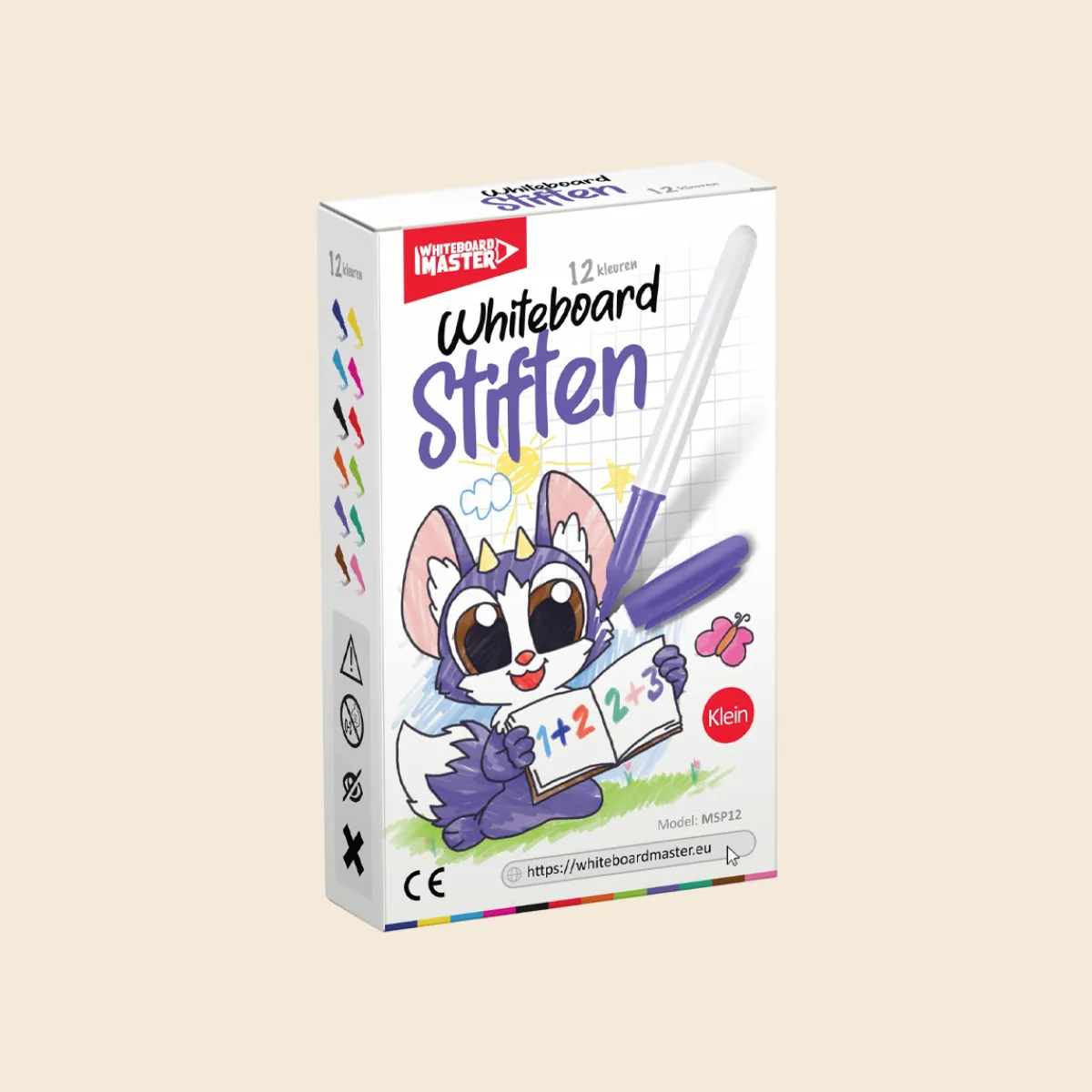 Whiteboard Master Motoriek | Creativiteit & Fantasie*Whiteboard stiften - assorti - 12 stks