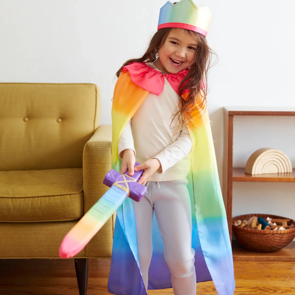 Sarah's Silks Emoties & Sociaal Gedrag | Creativiteit & Fantasie*Zijden Cape - regenboog
